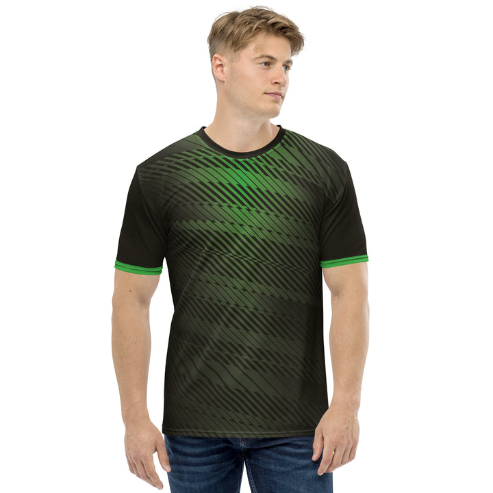 Premium Men's Jersey - Black-Green Parts