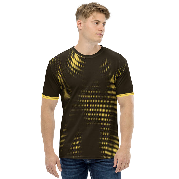 Premium Men's Jersey - Black-Yellow Stripes