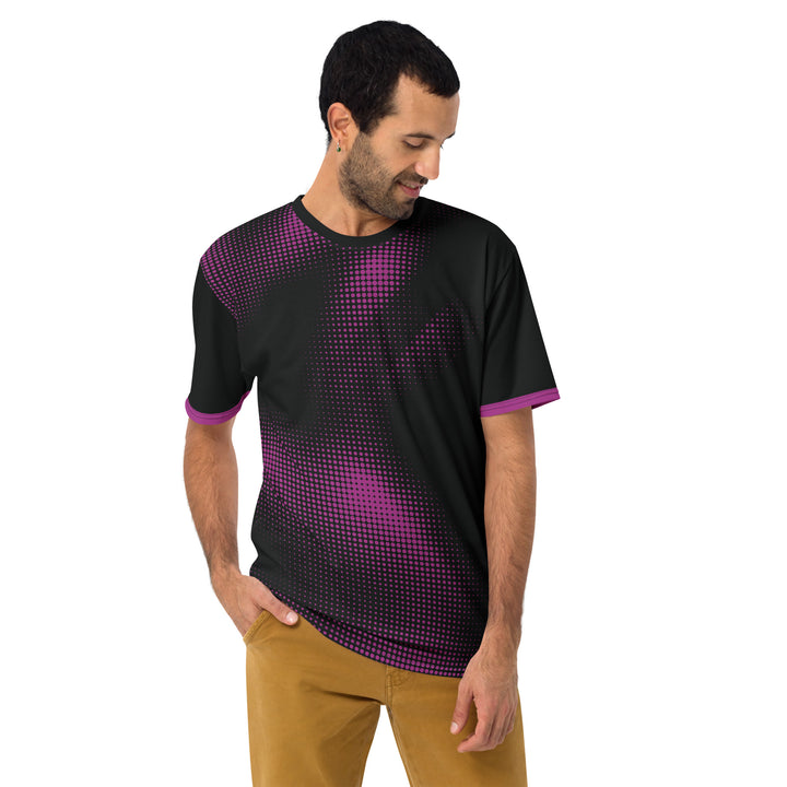 Premium Men's Jersey - Black-Pink Halftone