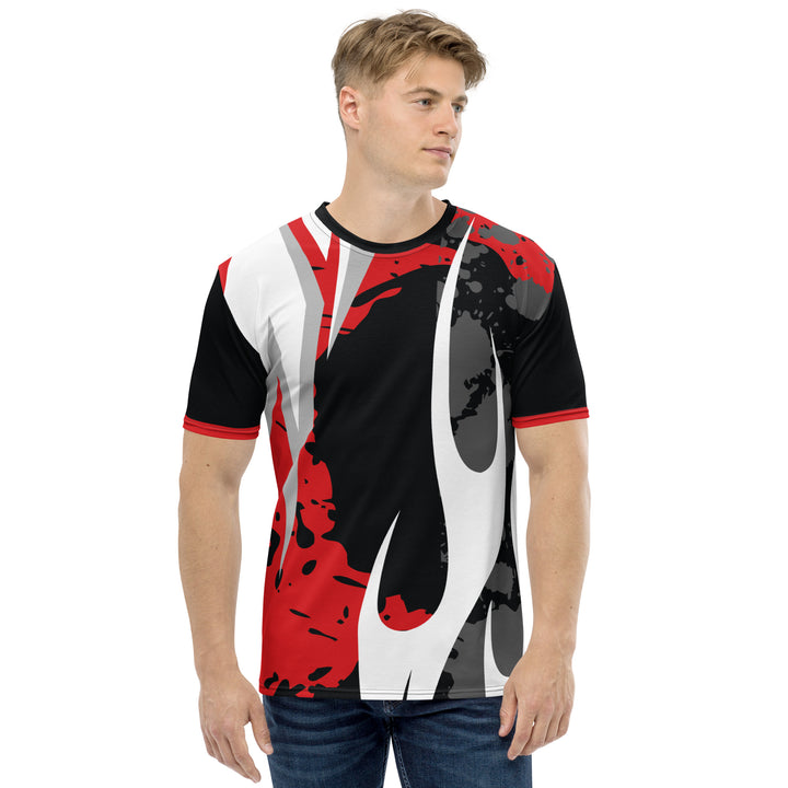 Premium Men's Jersey - Black-Red Tribal