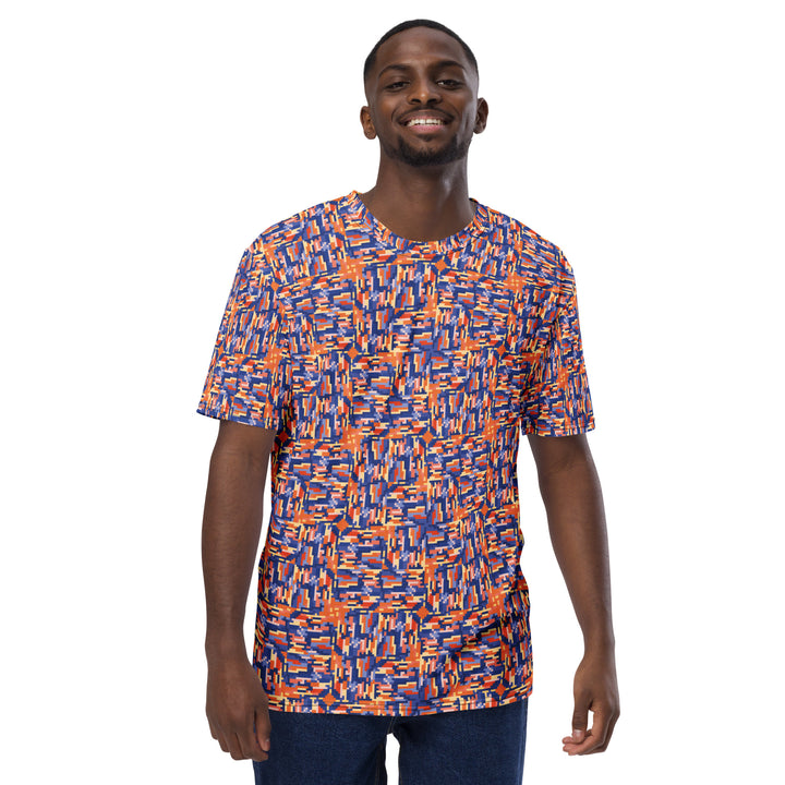 Premium Men's Jersey - Orange-Blue Deception