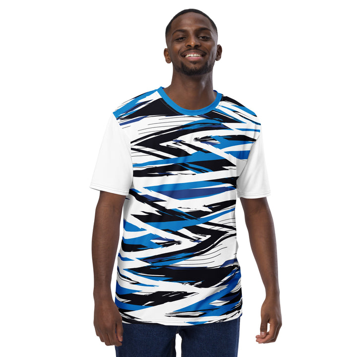 Premium Men's Jersey - White-Blue Criss