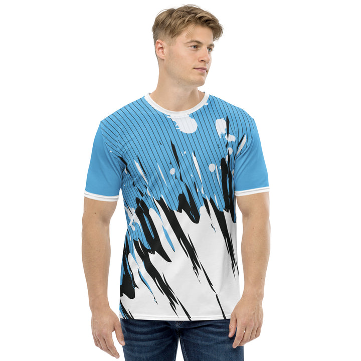 Premium Men's Jersey - Blue-White Splash