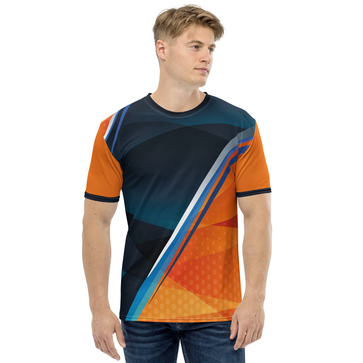 Premium Men's Jersey - Orange-Blue Champ