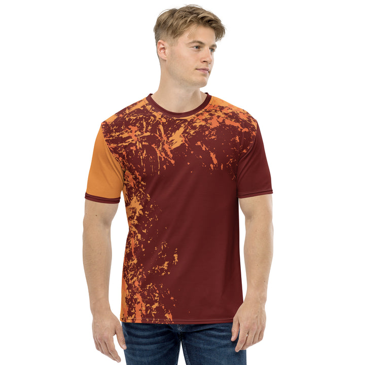 Premium Men's Jersey - Red-Orange Particle