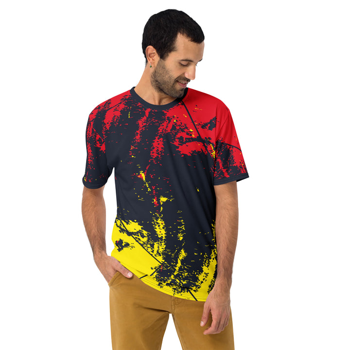 Premium Men's Jersey - Black-Red Brush