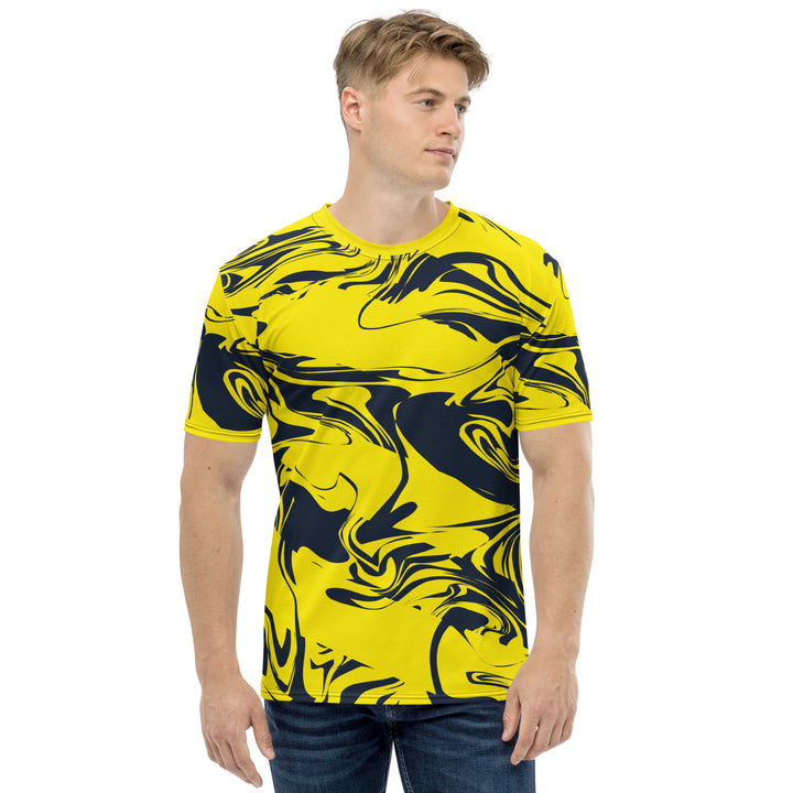 Premium Men's Jersey - Yellow-Black Merge