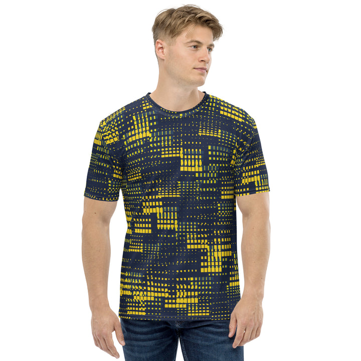 Premium Men's Jersey - Yellow-Blue Blast