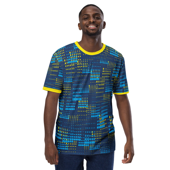 Premium Men's Jersey - Blue-Yellow Blast