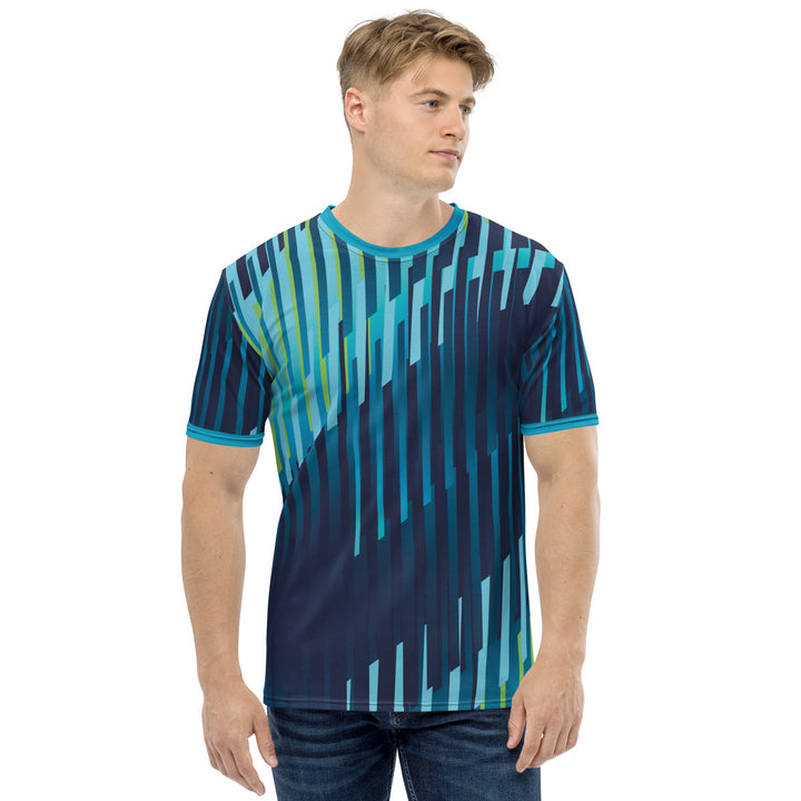 Premium Men's Jersey - Blue-Green Fence