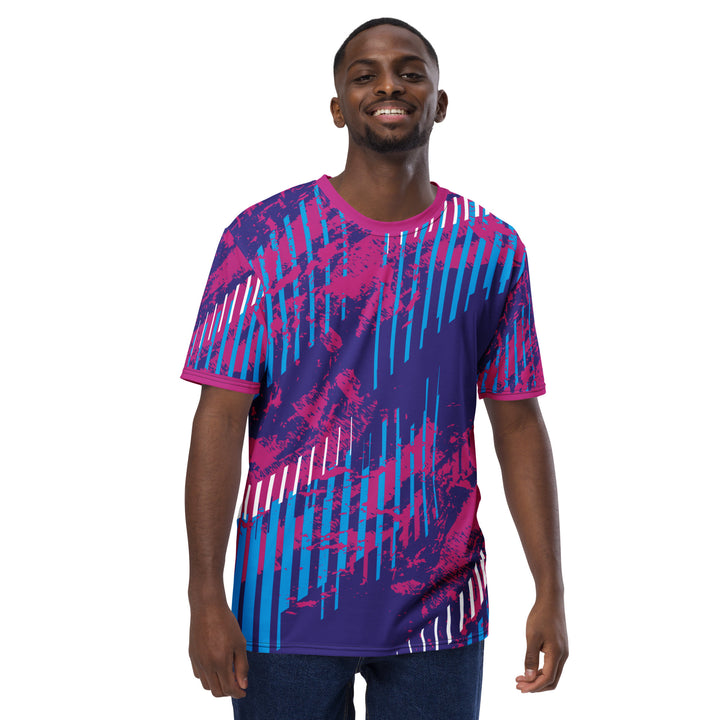 Premium Men's Jersey - Purple-Pink Fence