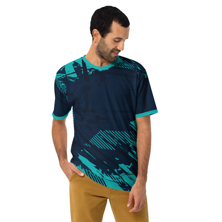 Premium Men's Jersey - Blue-Turquoise Track