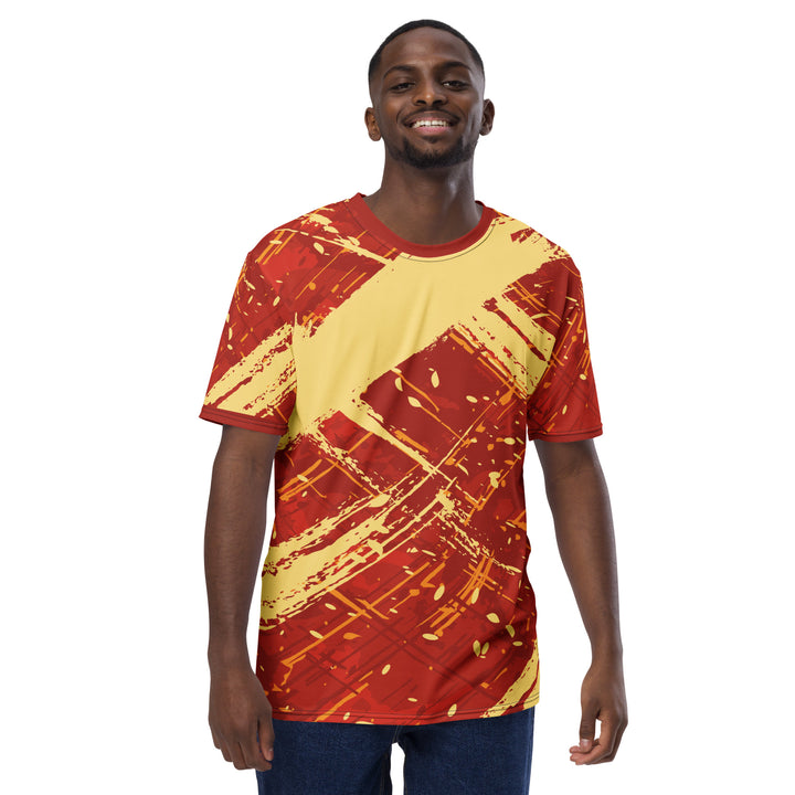 Premium Men's Jersey - Red-Yellow Snow