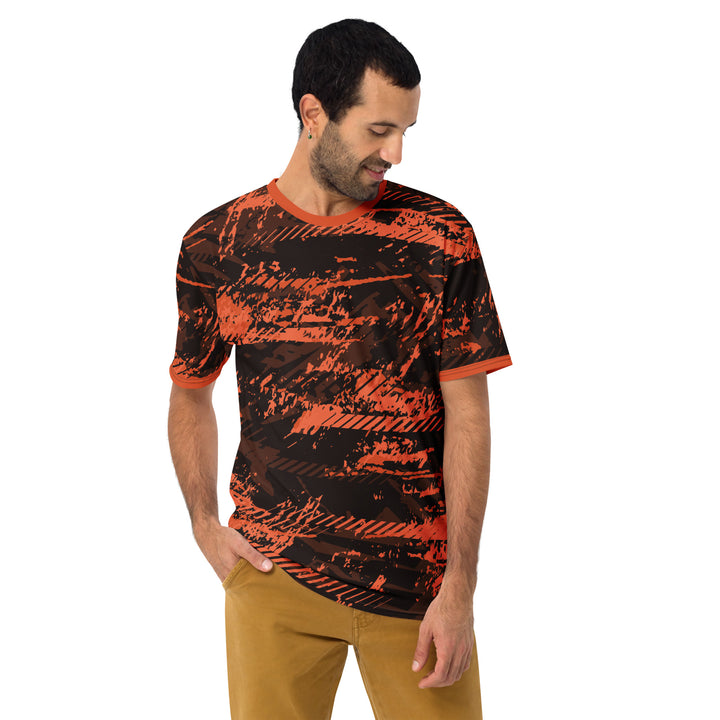 Premium Men's Jersey - Black-Orange Fraction