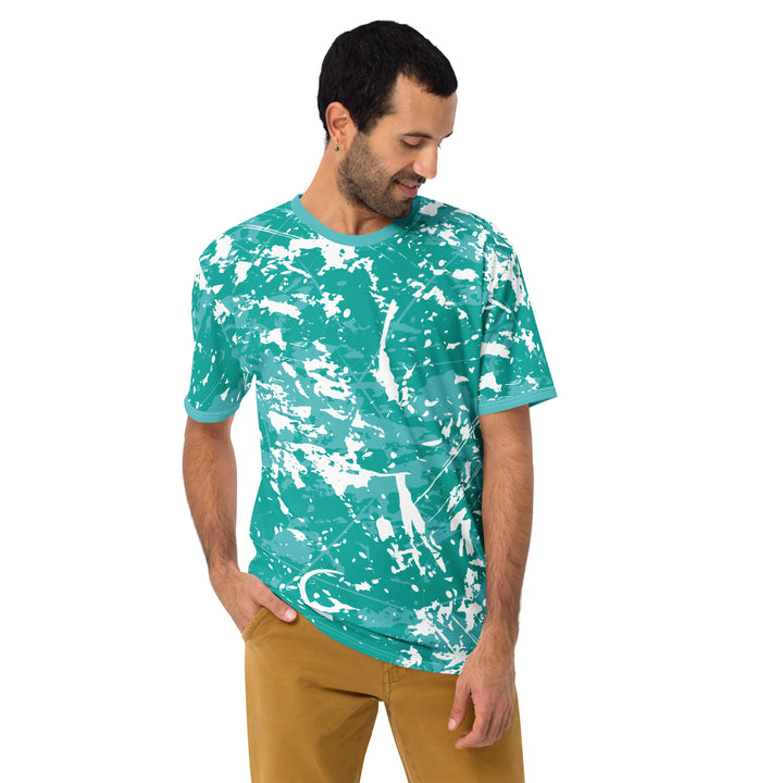 Premium Men's Jersey - Turquoise-White Grain