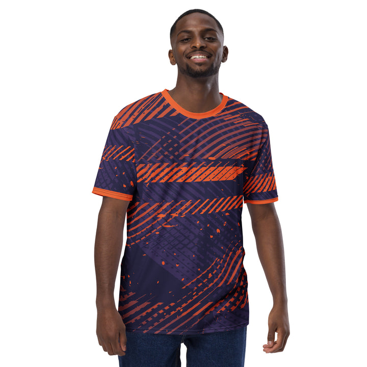 Premium Men's Jersey - Purple-Orange Tracks