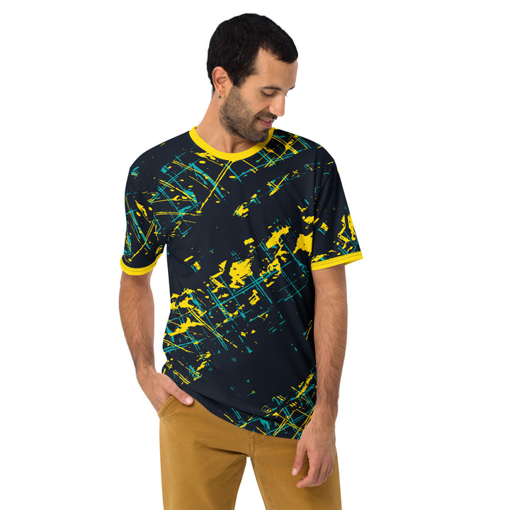 Premium Men's Jersey - Blue-Yellow Construct