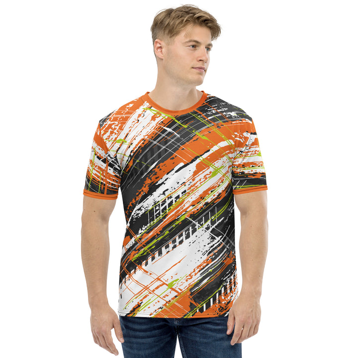 Premium Men's Jersey - Black-Orange Trace