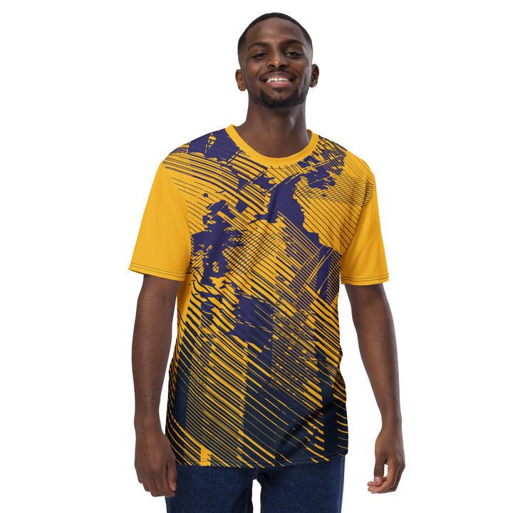 Premium Men's Jersey - Yellow-Purple Terrain