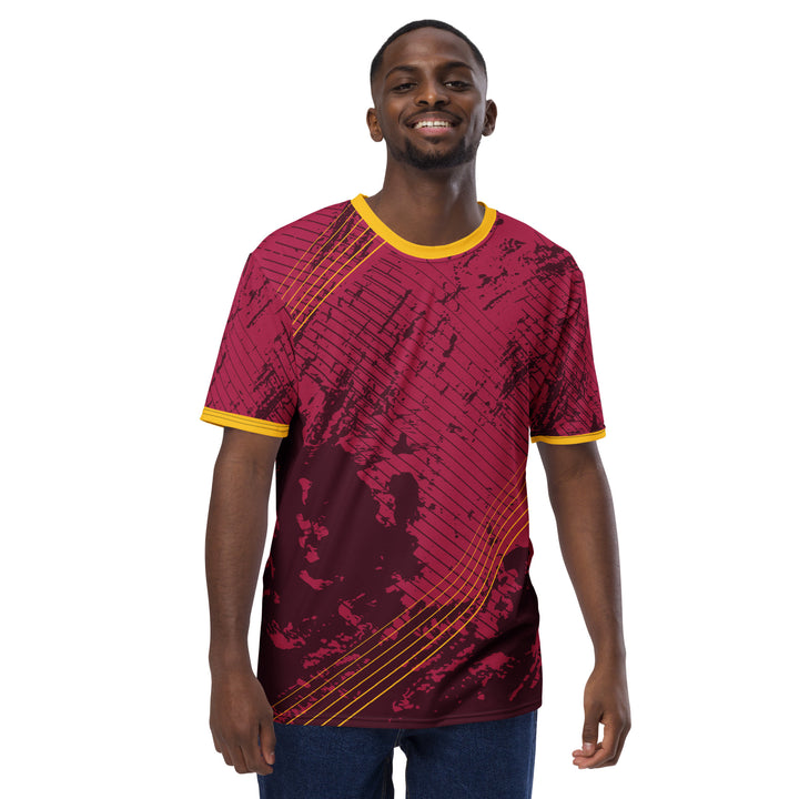 Premium Men's Jersey - Red-Yellow Plasma