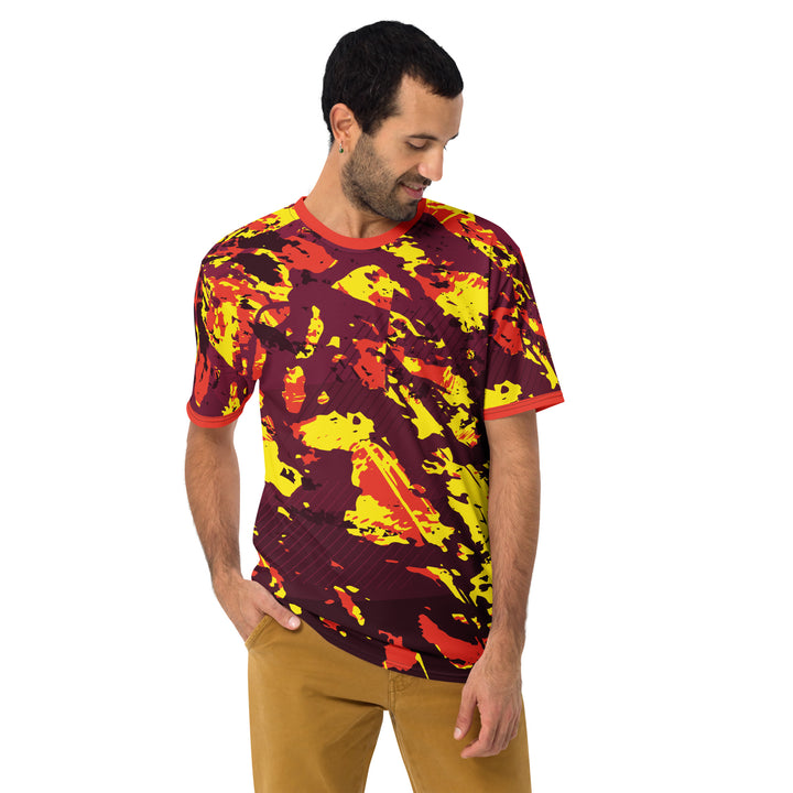 Premium Men's Jersey - Red-Yellow Shards