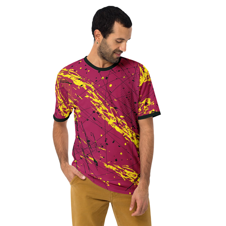 Premium Men's Jersey - Red-Yellow Net