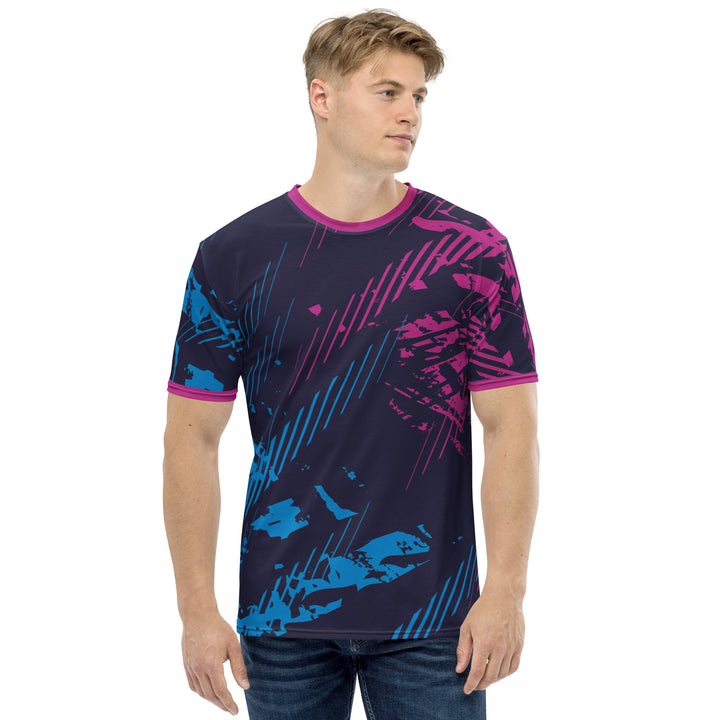 Premium Men's Jersey - Blue-Pink Spot