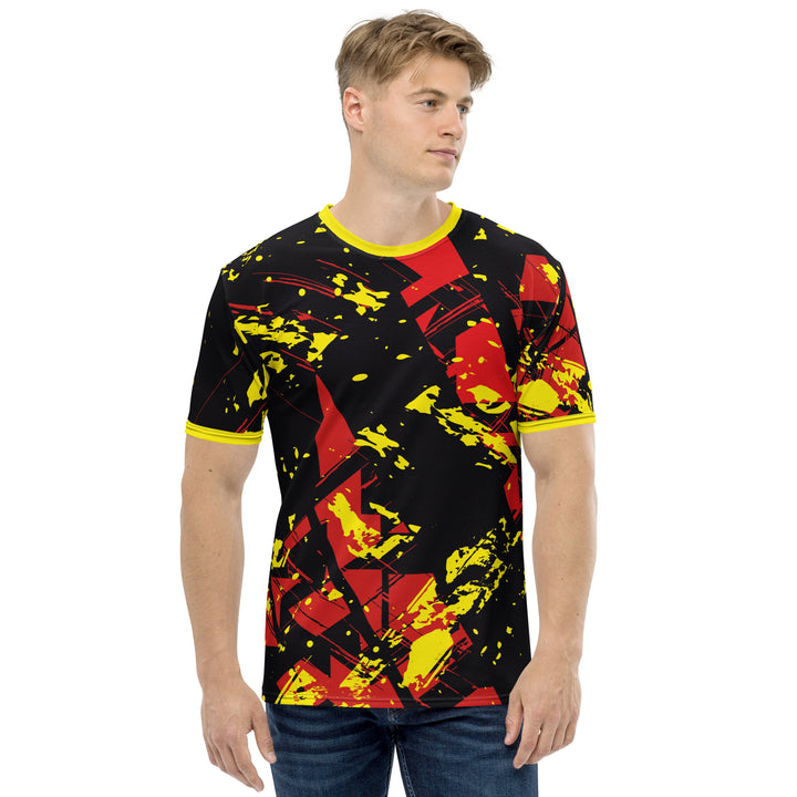 Premium Men's Jersey - Black-Yellow Particle