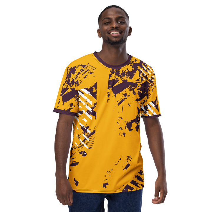 Premium Men's Jersey - Yellow-Brown Sign