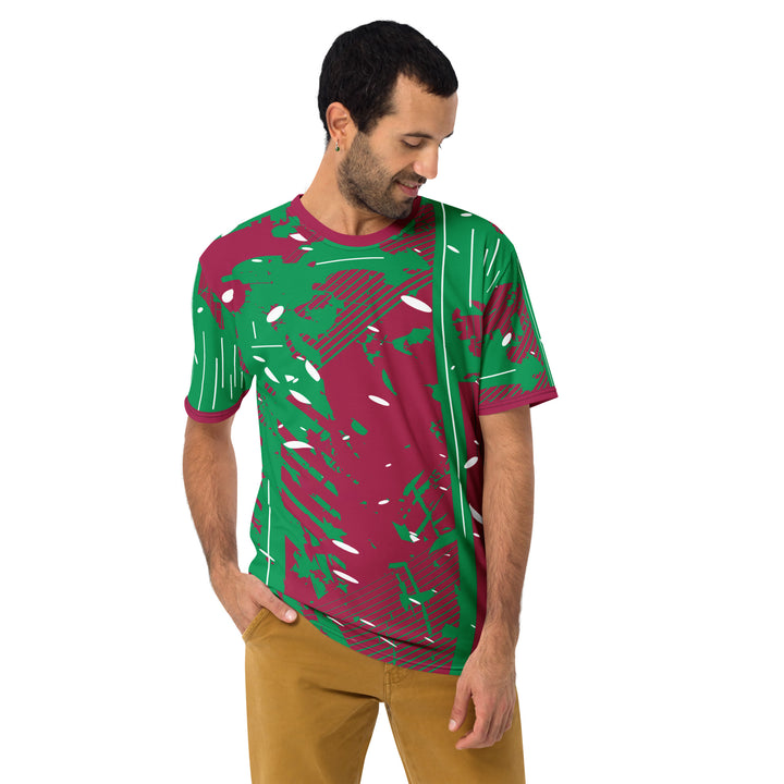 Premium Men's Jersey - Red-Green Piece