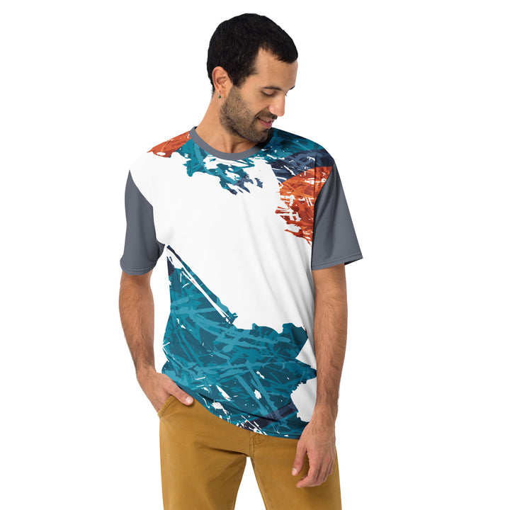 Premium Men's Jersey - Turquoise-White Split