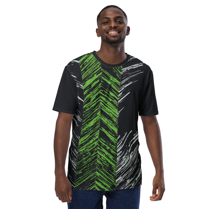 Premium Men's Jersey - Black-Green Tracks