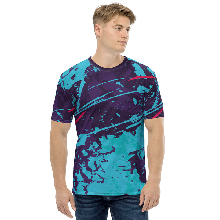 Premium Men's Jersey - Purple-Turquoise Deep