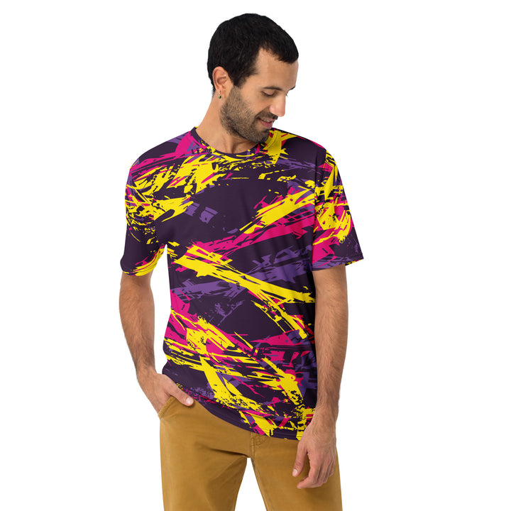 Premium Men's Jersey - Purple-Yellow Script