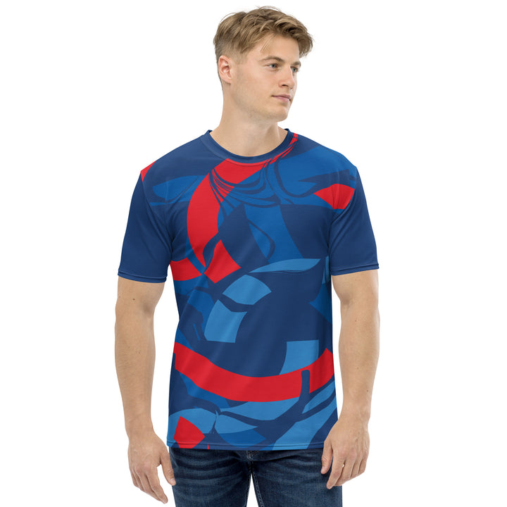 Premium Men's Jersey - Blue-Red Illusion