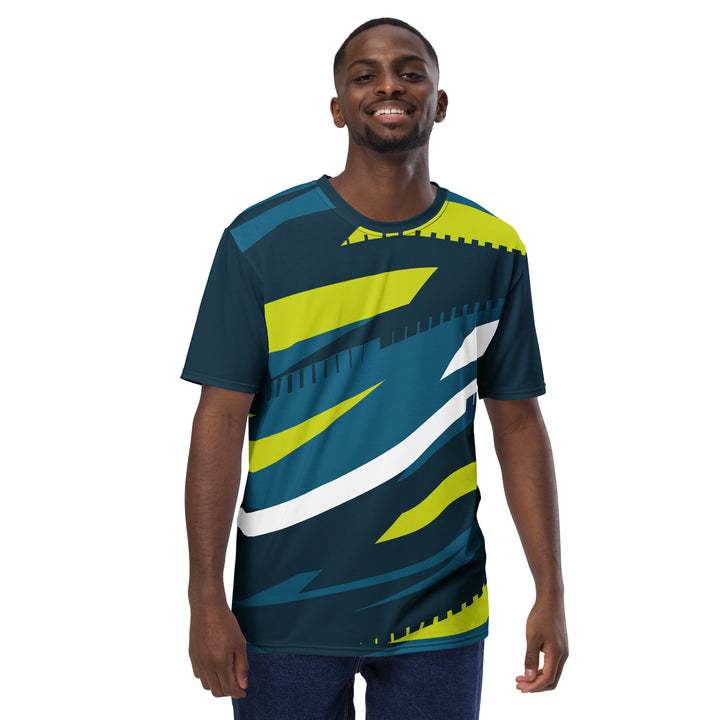 Premium Men's Jersey - Blue-Green Slow