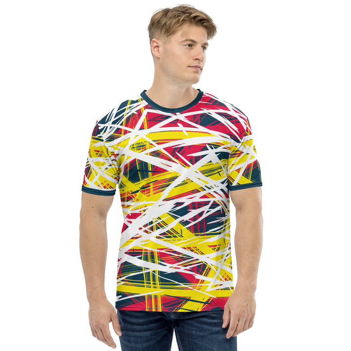 Premium Men's Jersey - Yellow-Red Criss