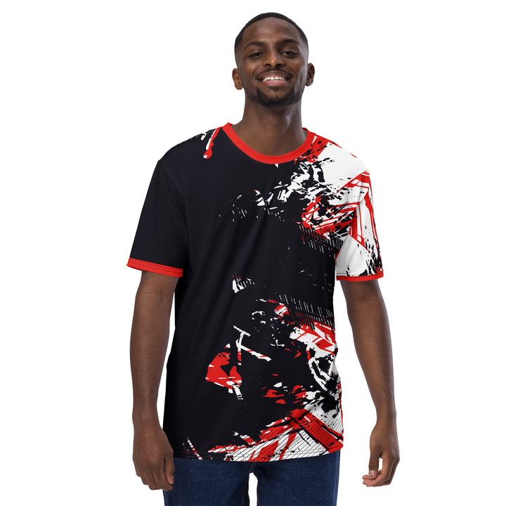 Premium Men's Jersey - Black-Red Shield