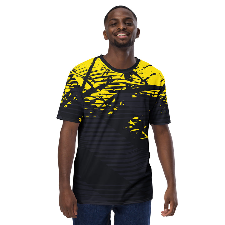 Premium Men's Jersey - Grey-Yellow Shape