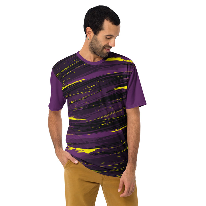 Premium Men's Jersey - Purple-Yellow Rain