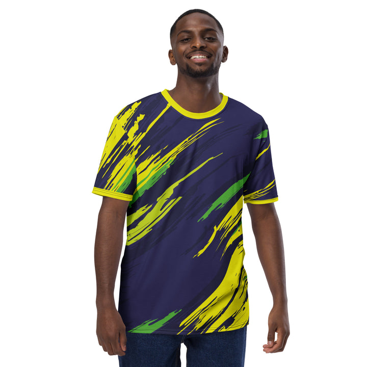 Premium Men's Jersey - Purple-Yellow Overdraw