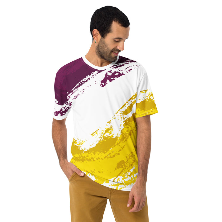 Premium Men's Jersey - White-Yellow Burst