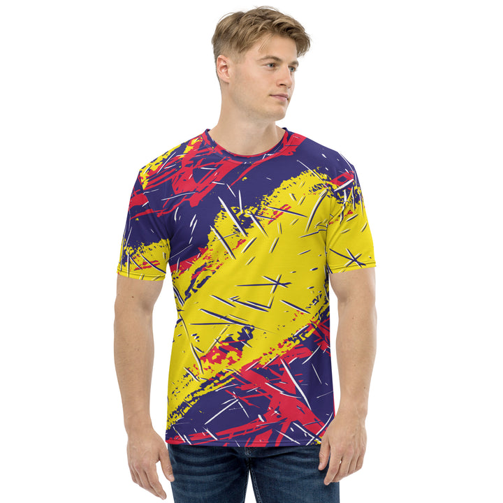 Premium Men's Jersey - Purple-Yellow Stream