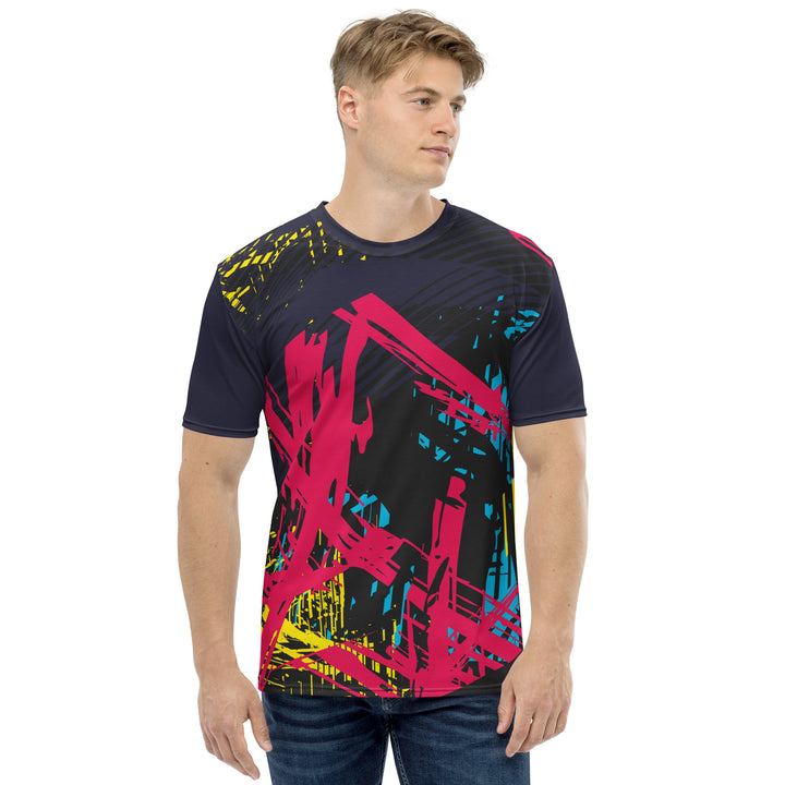 Premium Men's Jersey - Grey-Pink Graffiti