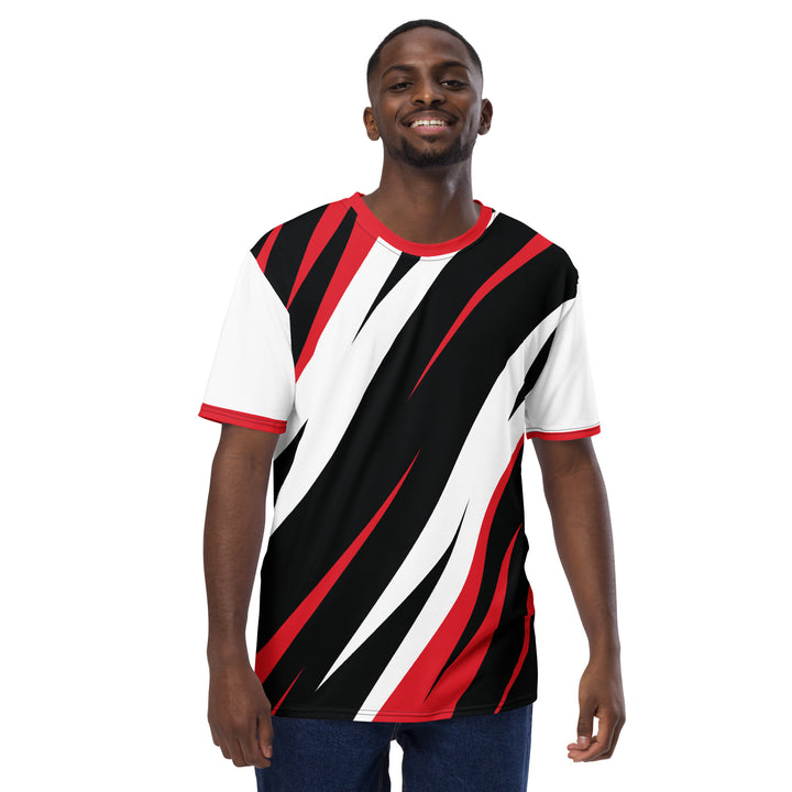 Premium Men's Jersey - Black-Red Bolt