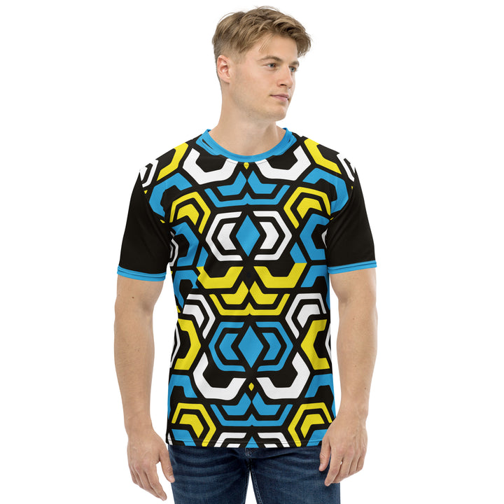 Premium Men's Jersey - Blue-Yellow Illusion