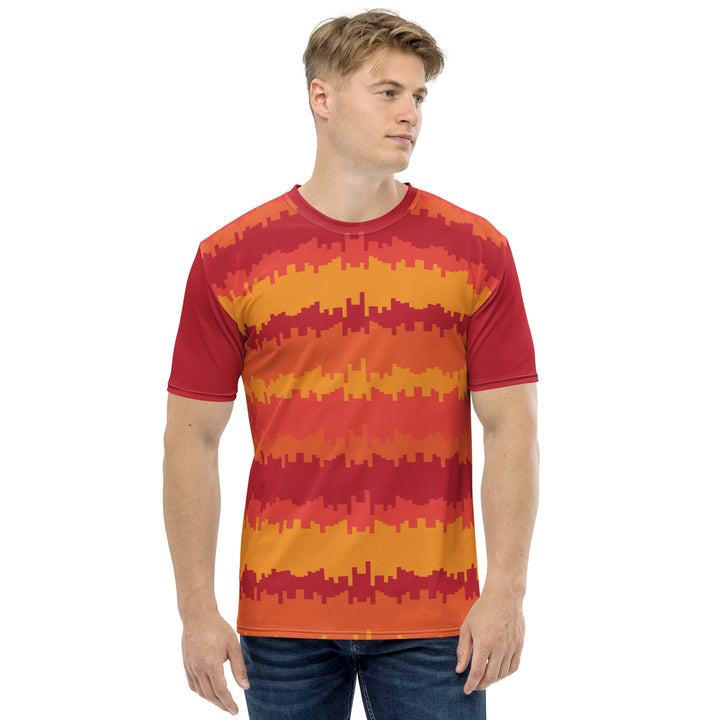 Premium Men's Jersey - Orange-Red Sunset