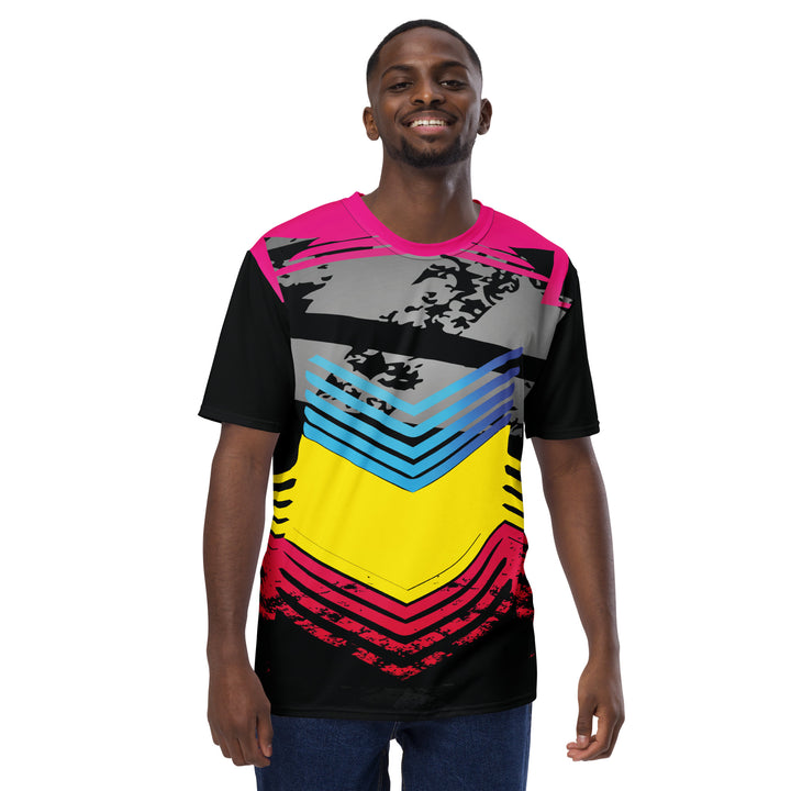 Premium Men's Jersey - Yellow-Pink Shaft