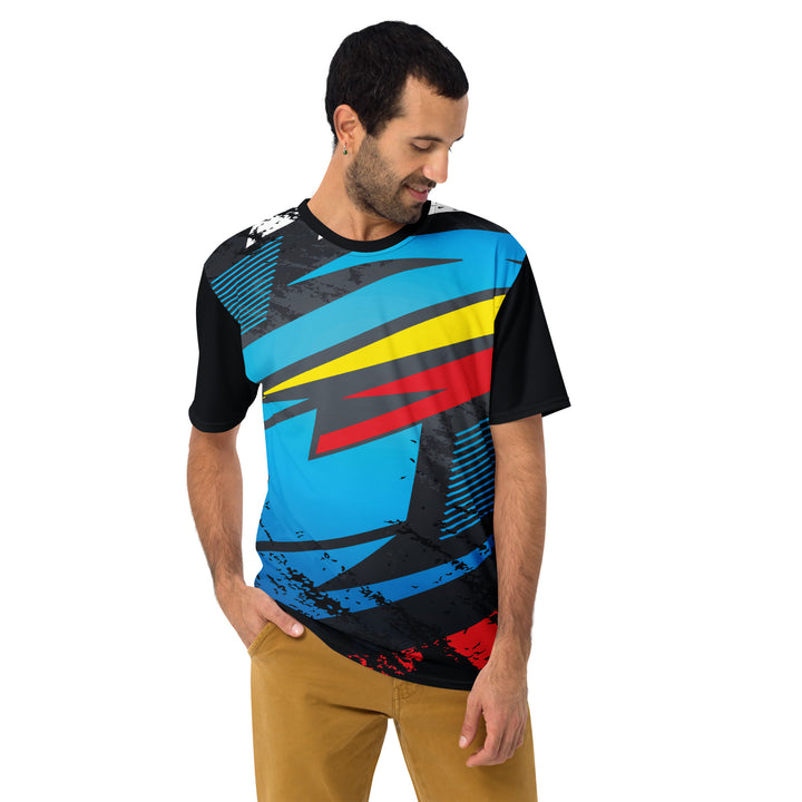 Premium Men's Jersey - Black-Blue Rapid