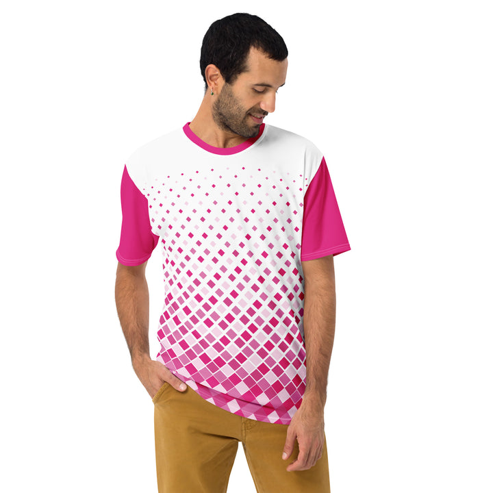 Premium Men's Jersey - White-Pink Fade